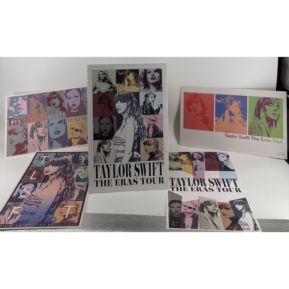 Taylor Swift Eras Tour Set of 4 Posters Print Pictures New With Eras Envelope